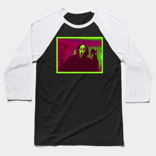 Psychedelic Scary Movies Baseball T-Shirt